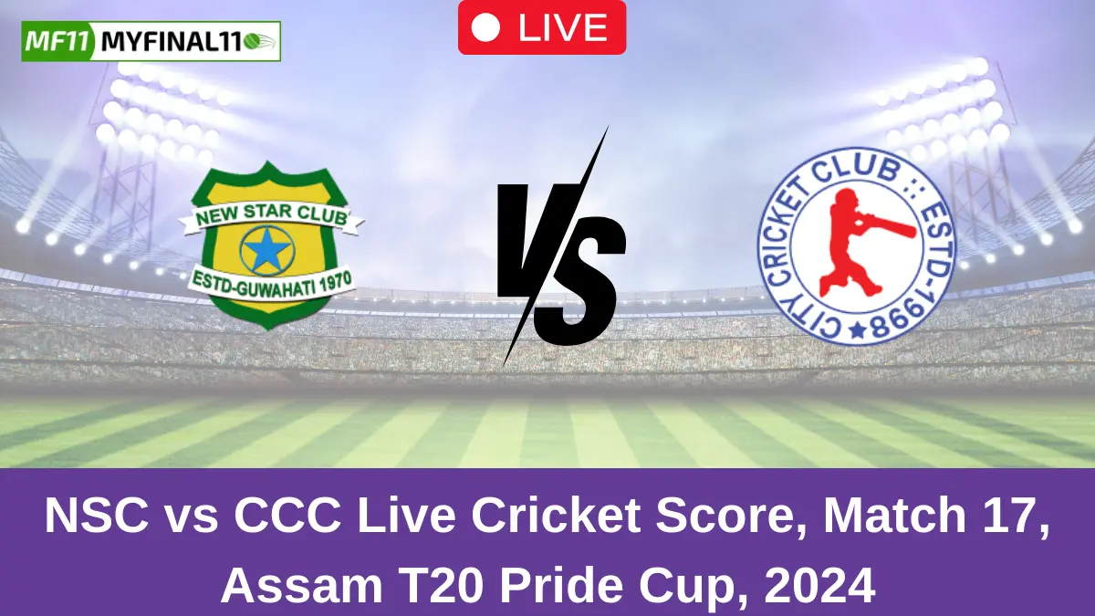 NSC vs CCC Live Cricket Score, Match 17, Assam T20 Pride Cup, 2024