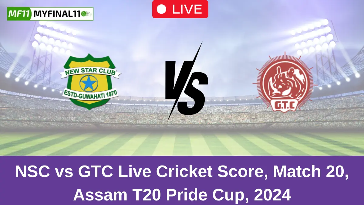 NSC vs GTC Live Cricket Score, Match 20, Assam T20 Pride Cup, 2024