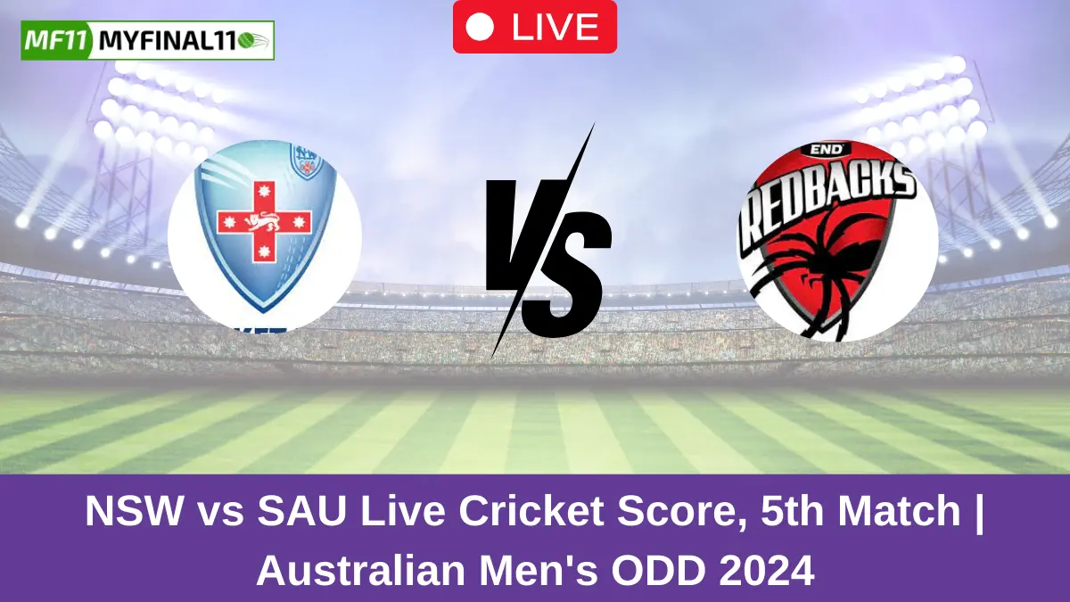 NSW vs SAU Live Score: Scorecard, Ball by Ball Commentary - 5th Match, Australian Men’s ODD 2024