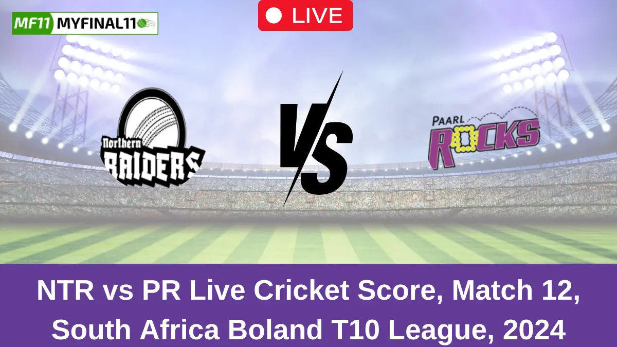 NTR vs PR Live Cricket Score, Match 12, South Africa Boland T10 League, 2024 (1)