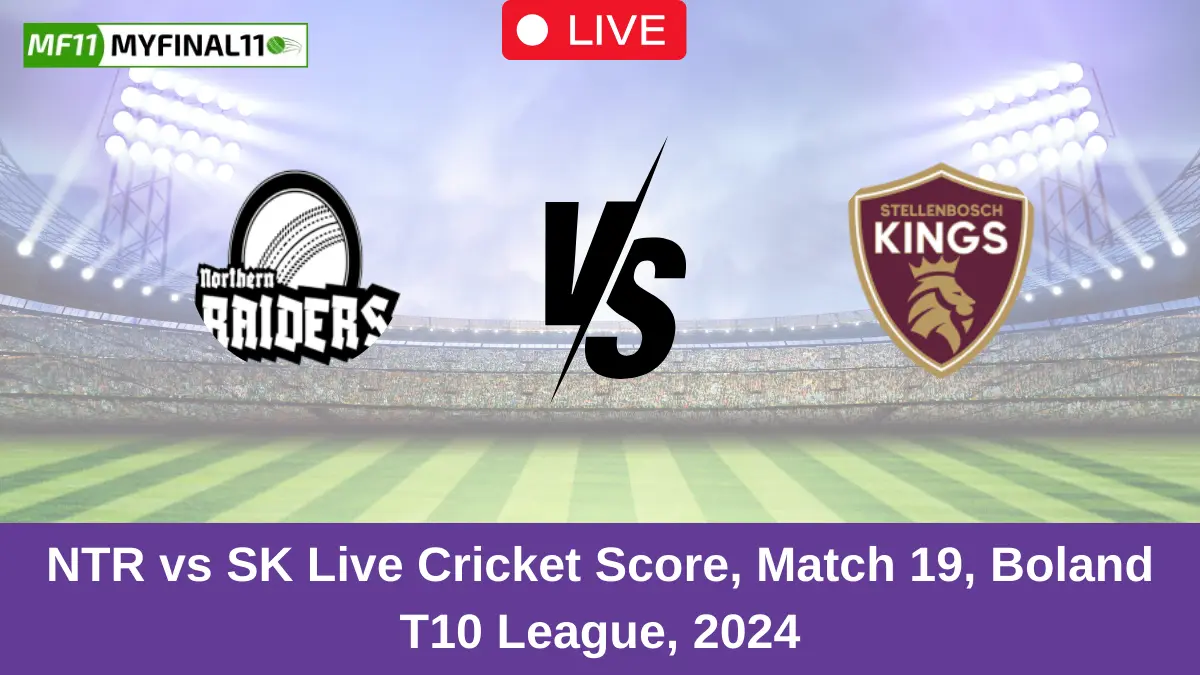 NTR vs SK Live Cricket Score, Match 19, Boland T10 League, 2024