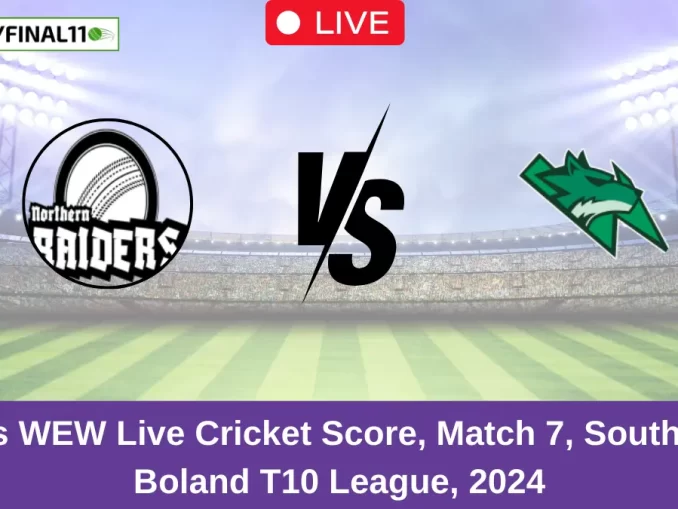 NTR vs WEW Live Cricket Score, Match 7, South Africa Boland T10 League, 2024