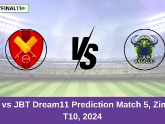 NYSL vs JBT Dream11 Prediction Match 5, Zim Afro T10, 2024