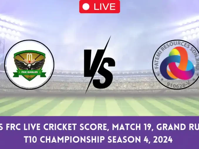 PAE vs FRC Live Cricket Score, Match 19, Grand Rumble T10 Championship Season 4, 2024