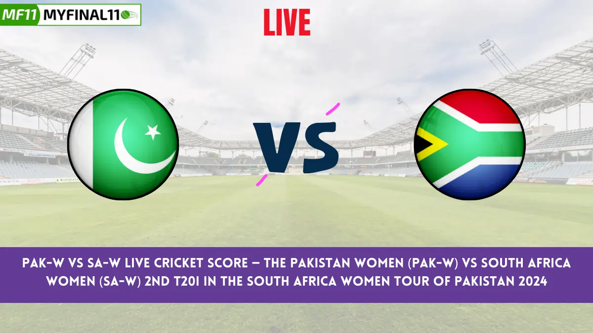 PAK-W vs SA-W Live Cricket Score — The Pakistan Women (PAK-W) vs South Africa Women (SA-W) 2nd T20I in the South Africa Women tour of Pakistan 2024