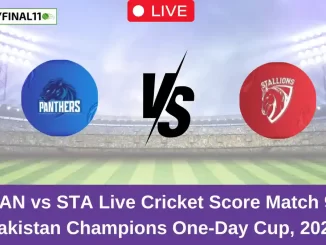 PAN vs STA Live Cricket Score Match 9, Pakistan Champions One-Day Cup, 2024