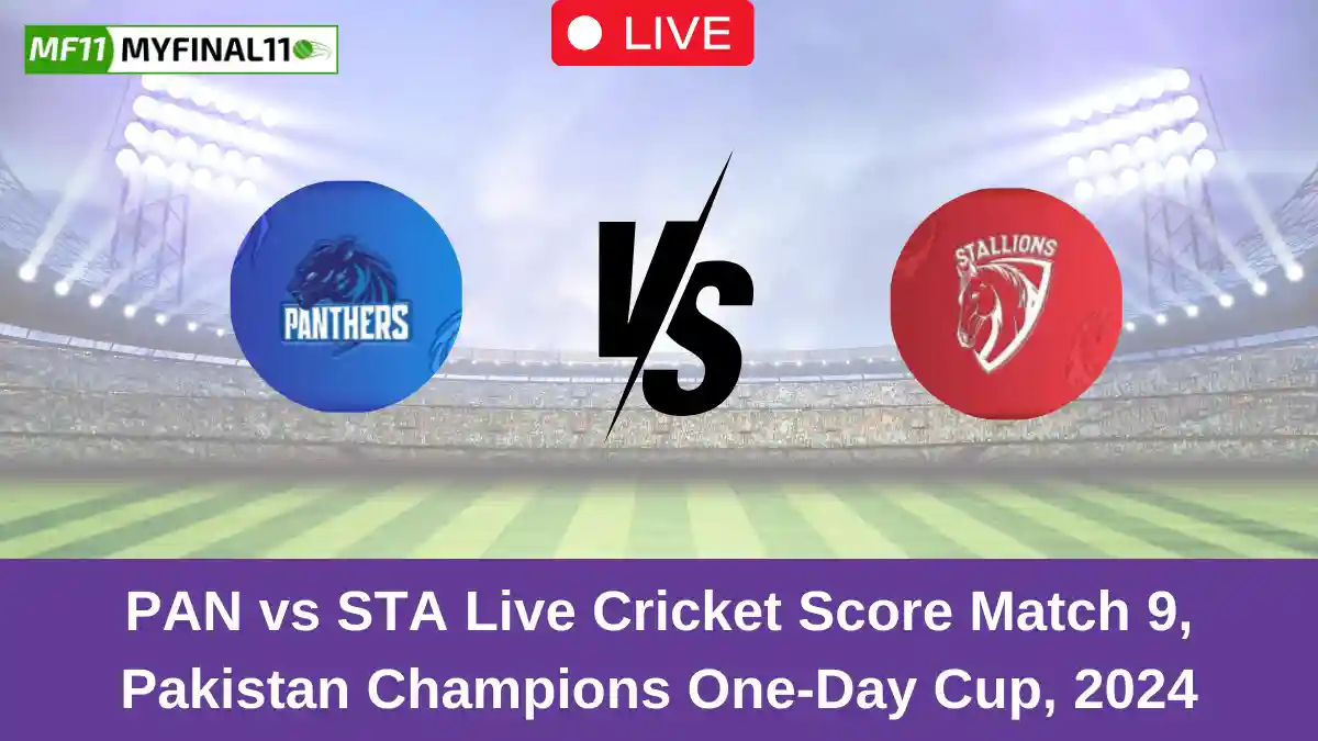 PAN vs STA Live Cricket Score Match 9, Pakistan Champions One-Day Cup, 2024