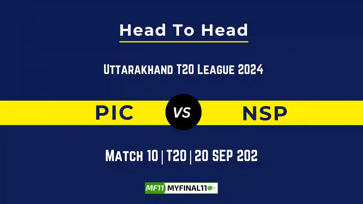 PIC vs NSP Player Battle, Head to Head Team Stats, Team Record - Kerala T20 Trophy 2024