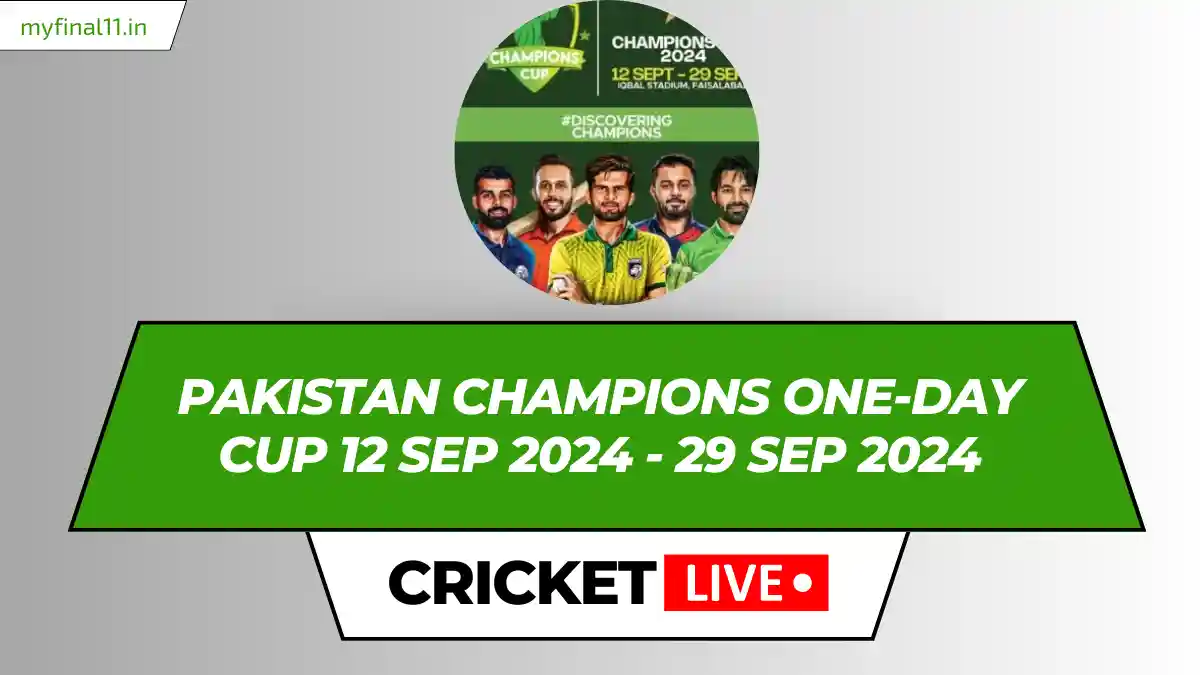 Pakistan Champions One-Day Cup Cricket Live Score, Matches, Scorecard, Results, Points Table 2024