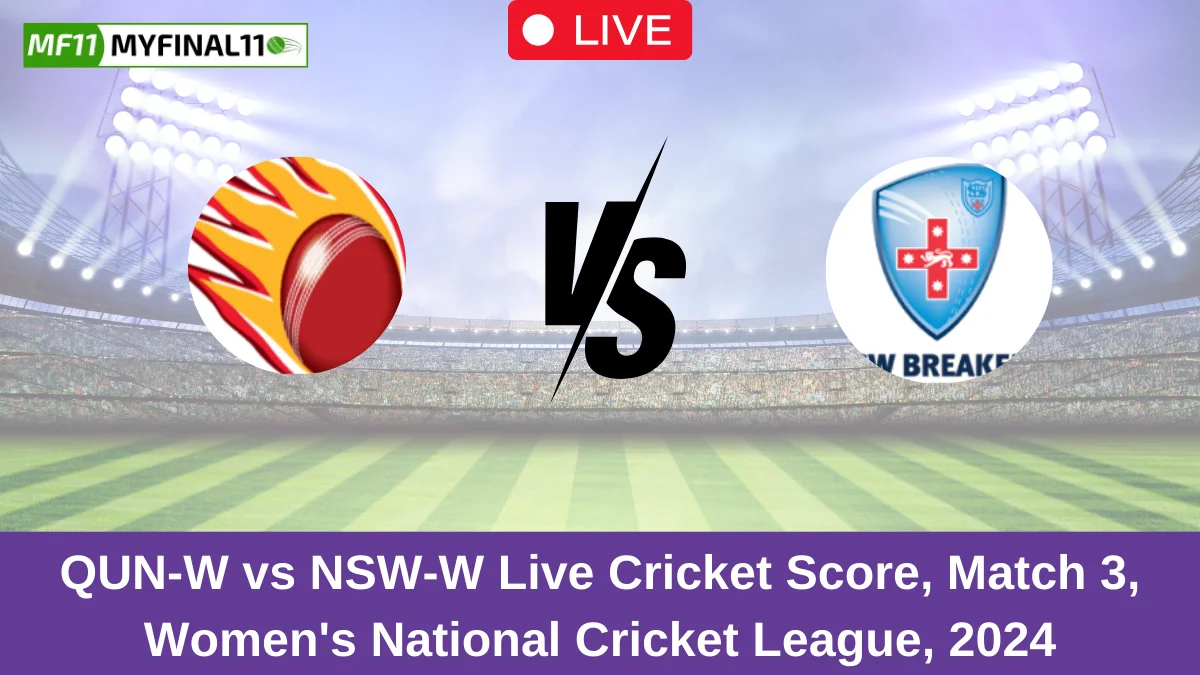 QUN-W vs NSW-W Live Cricket Score, Match 3, Women's National Cricket League, 2024