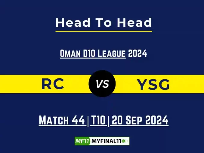 RC vs YSG Player Battle, Head to Head Team Stats, Player Record (1)