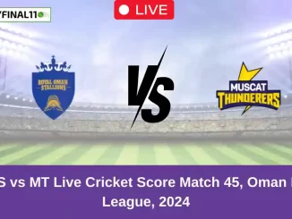 ROS vs MT Live Cricket Score Match 45, Oman D10 League, 2024