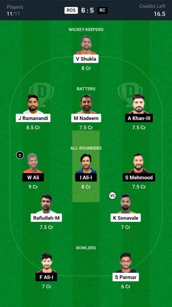 ROS vs RC Dream11 Prediction Match 21 Oman D10 League 2024