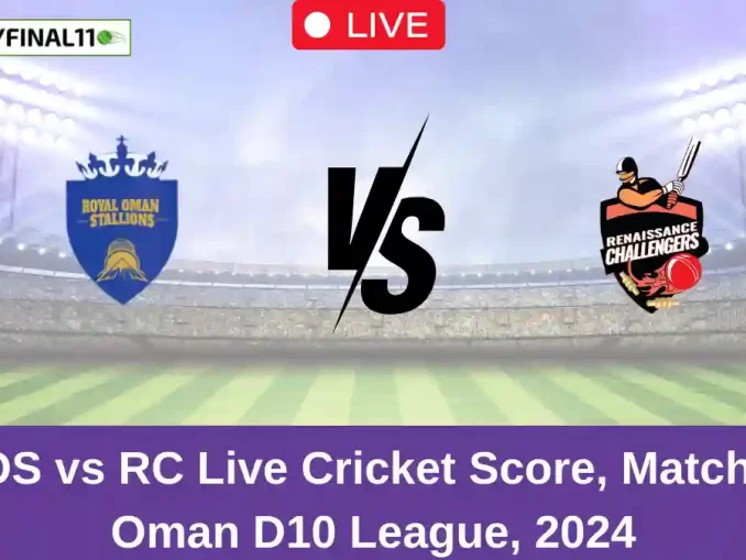 ROS vs RC Live Cricket Score, Match 5, Oman D10 League, 2024