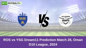 YSG vs ROS Dream11 Prediction Today: Match 36 Pitch Report, and Key Player | Oman D10 League 2024