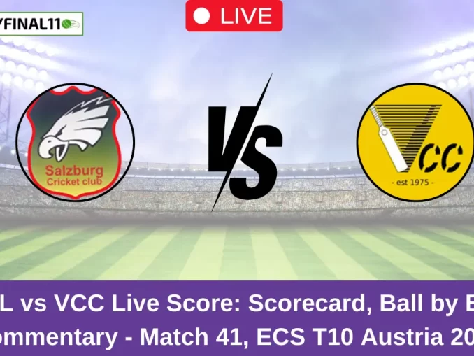 SAL vs VCC Live Score Scorecard, Ball by Ball Commentary - Match 41, ECS T10 Austria 2024 (1)