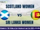 Get the best SCO-W vs SL-W Dream11 Prediction fantasy team with SCO-W vs SL-W Key player stats and pitch report for today's ICC Women's T20 World Cup Warm-up Matches 2024.