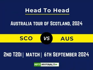 SCO vs AUS Player Battle, Head to Head Team Stats, Player Record: Scotland vs Australia T20I- 2nd T20I Match