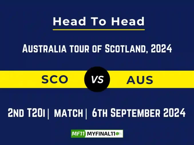 SCO vs AUS Player Battle, Head to Head Team Stats, Player Record: Scotland vs Australia T20I- 2nd T20I Match