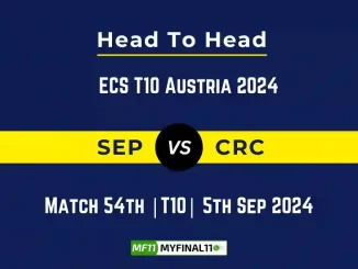 SEP vs CRC Player Battle, Head to Head Team Stats, Team Record - ECS Austria T10 2024