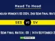 SES vs SV Player Battle, Head to Head Team Stats, Team Record - English Women's OD, 2024