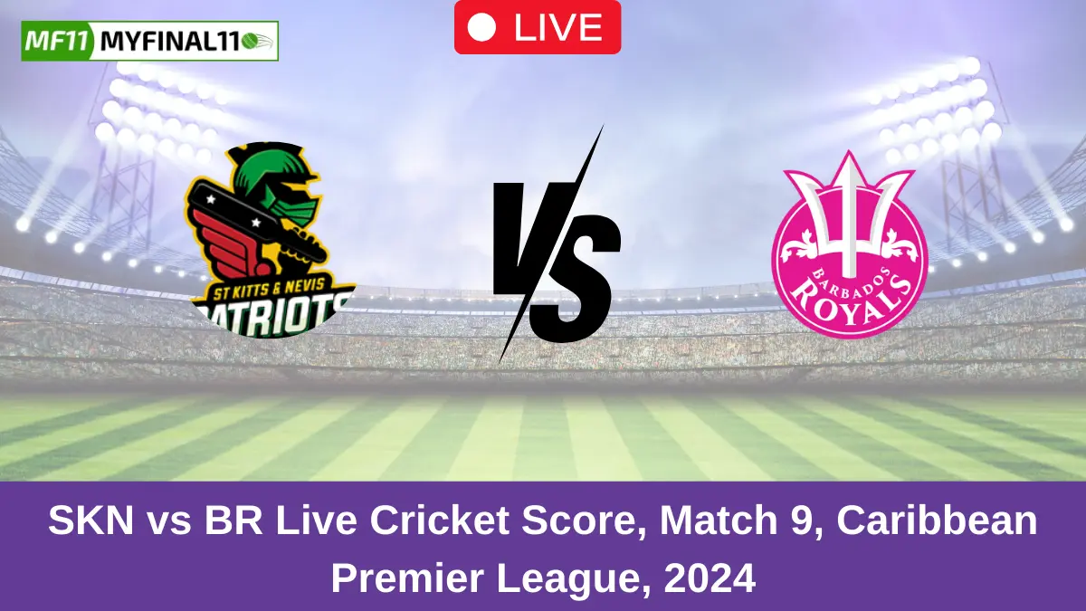 SKN vs BR Live Cricket Score, Match 9, Caribbean Premier League, 2024