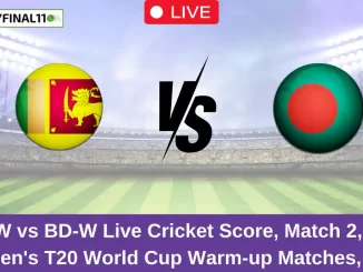 SL-W vs BD-W Live Cricket Score, Match 2, ICC Women's T20 World Cup Warm-up Matches, 2024