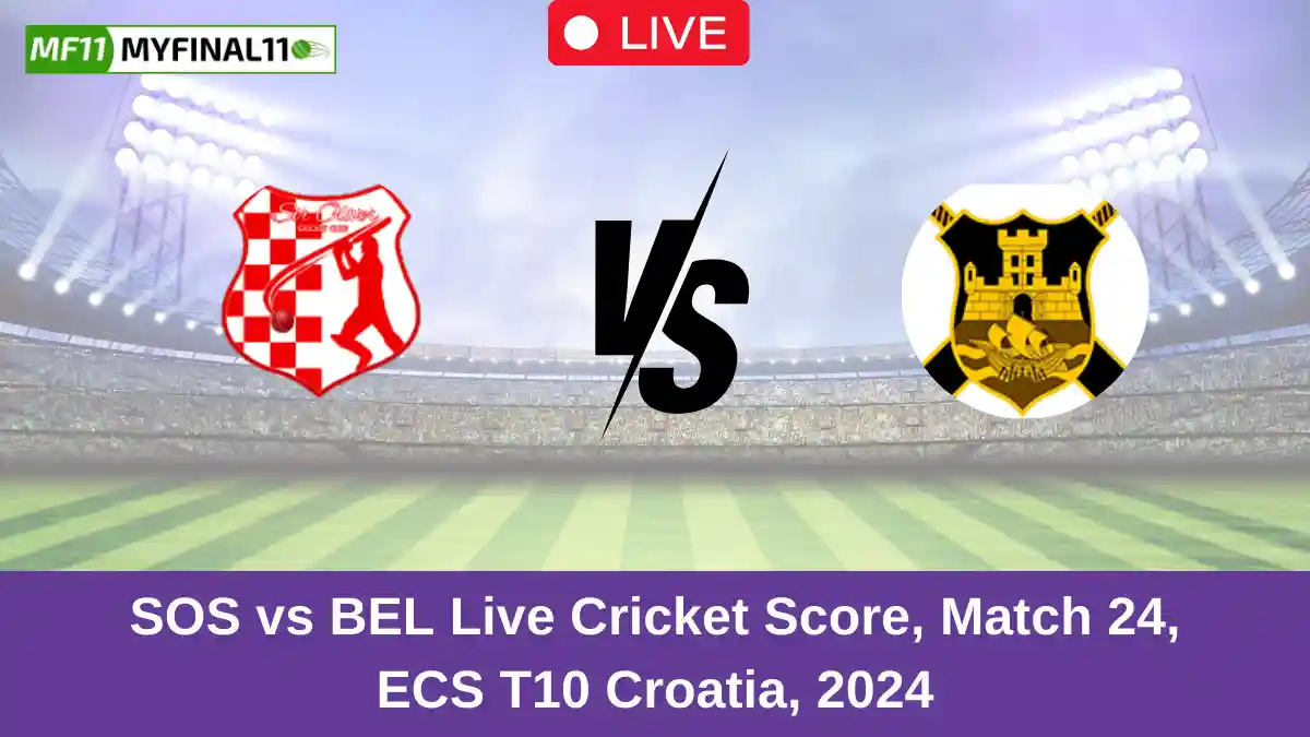 _SOS vs BEL Live Cricket Score, Match 24, ECS T10 Croatia, 2024