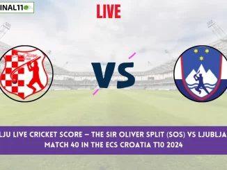 SOS vs LJU Live Cricket Score — The Sir Oliver Split (SOS) vs Ljubljana (LJU) Match 40 in the ECS Croatia T10 2024