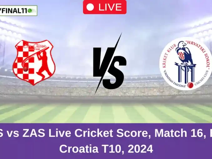 SOS vs ZAS Live Cricket Score, Match 16, ECS Croatia T10, 2024