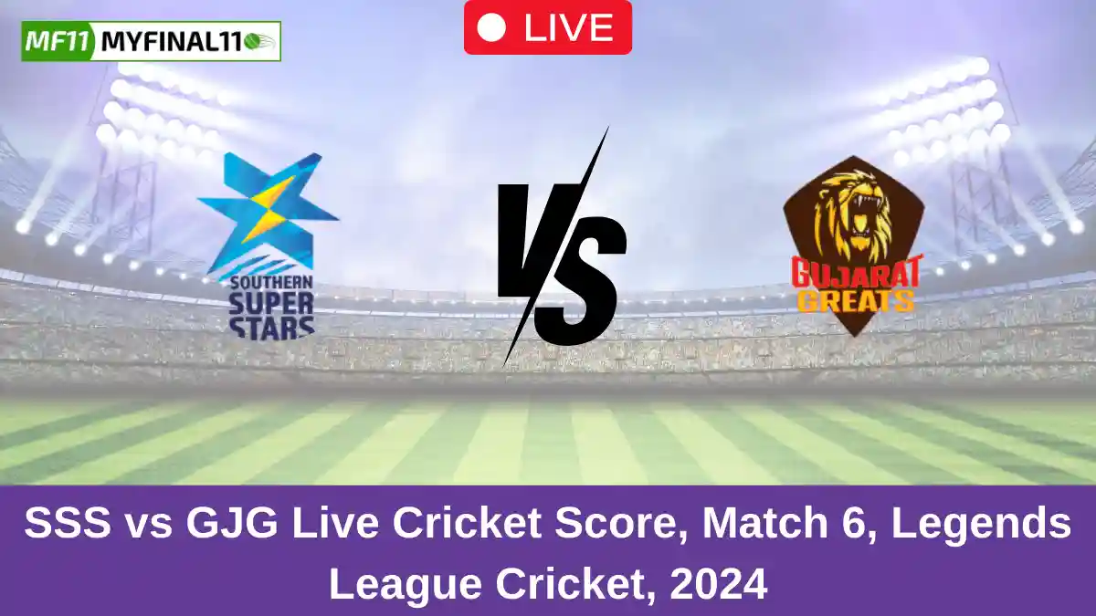 SSS vs GJG Live Cricket Score, Match 6, Legends League Cricket, 2024