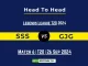 SSS vs GJG Player Battle, Head to Head Team Stats, Player Record