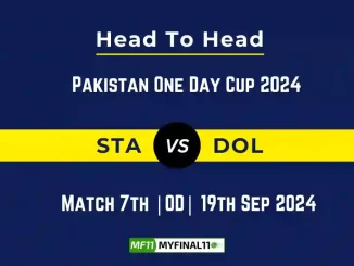 STA vs DOL Player Battle, Head to Head Team Stats, Team Record - Pakistan One Day Cup, 2024