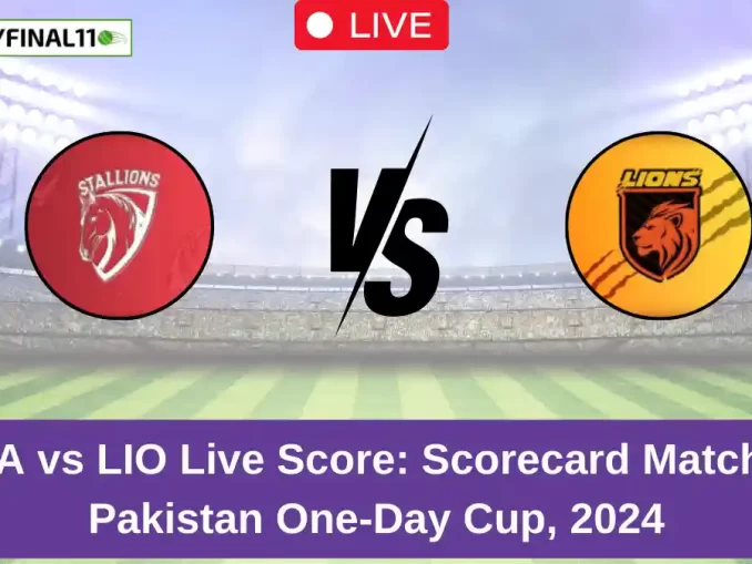 STA vs LIO Live Score Scorecard Match 2, Pakistan One-Day Cup, 2024