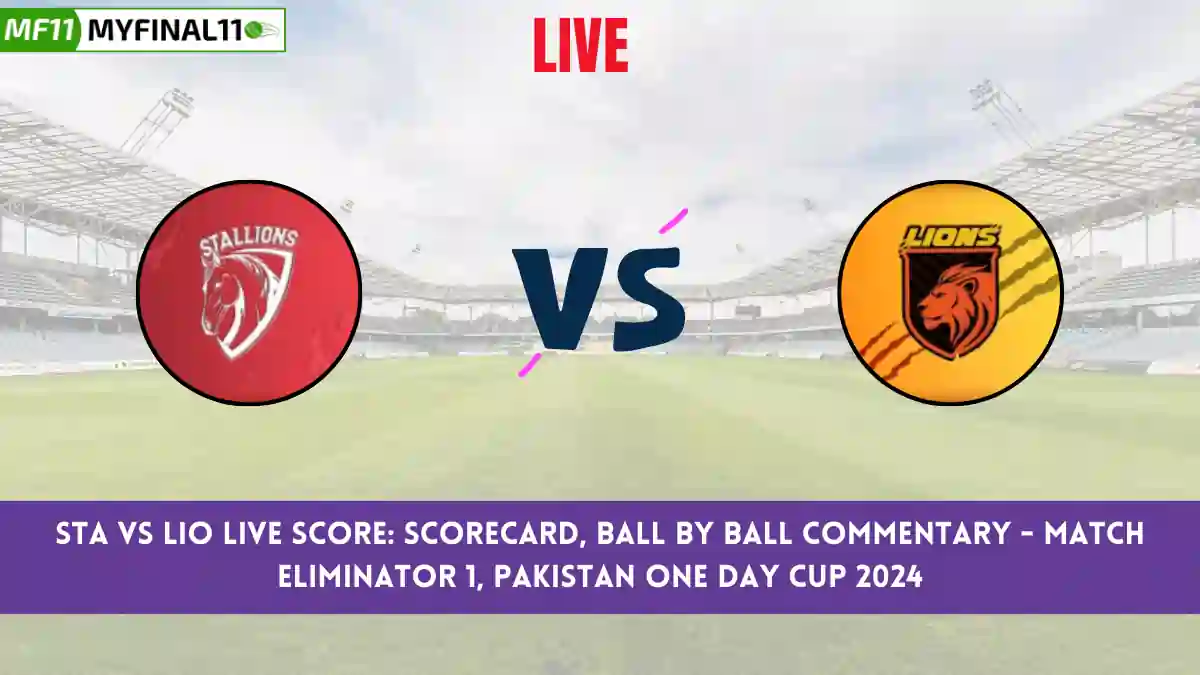 STA vs LIO Live Score: Scorecard, Ball by Ball Commentary - Eliminator 1, Pakistan One Day Cup 2024