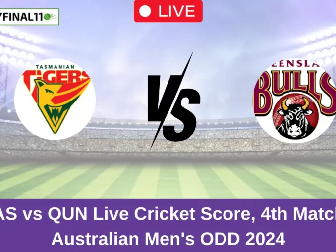 TAS vs QUN Live Score: Scorecard, Ball by Ball Commentary - 4th Match, Australian Men’s ODD 2024