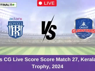 TR vs CG Live Score Score Match 27, Kerala T20 Trophy, 2024