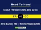 TR vs CG Player Battle, Head to Head Team Stats, Team Record - Kerala T20 Trophy, 2024