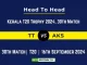 TT vs AKS Player Battle, Head to Head Team Stats, Team Record - Kerala T20 Trophy, 2024