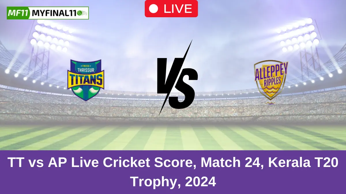 TT vs AP Live Cricket Score, Match 24, Kerala T20 Trophy, 2024