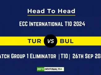 TUR vs BUL Player Battle, Head to Head Team Stats, Team Record - ECC International T10 2024