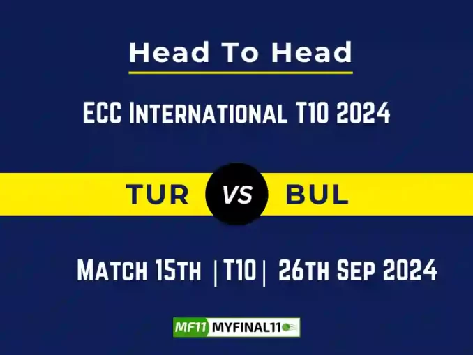 TUR vs BUL Player Battle, Head to Head Team Stats, Team Record - ECC International T10 2024