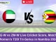 UAE-W vs ZM-W Live Score: Scorecard, Ball by Ball Commentary - Match 8, Women’s T20I Tri-Series in Namibia 2024