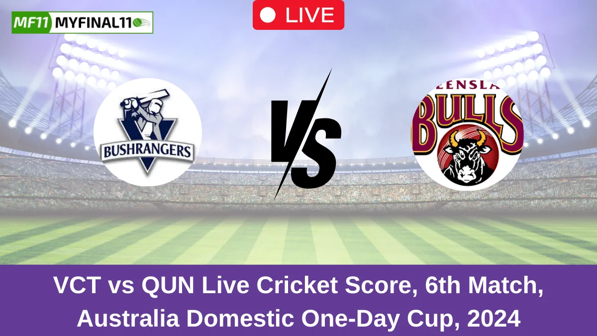 VCT vs QUN Live Cricket Score, 6th Match, Australia Domestic One-Day Cup, 2024