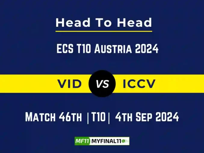 VID vs ICCV Player Battle, Head to Head Team Stats, Team Record - ECS T10 Austria 2024