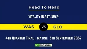 WAS vs GLO Player Battle, Head to Head Team Stats, Player Record: English T20 Blast 2024