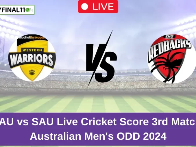 WAU vs SAU Live Score: Scorecard, Ball by Ball Commentary - 3rd Match, Australian Men’s ODD 2024