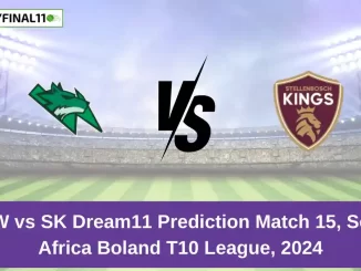 WEW vs SK Dream11 Prediction Match 15, South Africa Boland T10 League, 2024