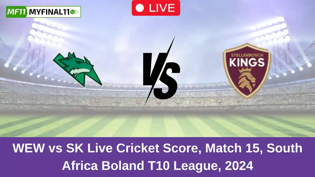 WEW vs SK Live Cricket Score, Match 15, South Africa Boland T10 League, 2024