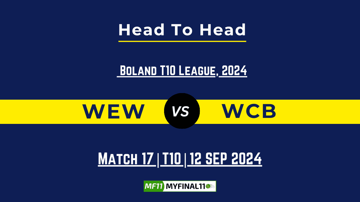 WEW vs WCB Player Battle, Head to Head Team Stats, Team Record - Ireland Inter-Provincial One-Day Cup 2024 (1) (1)